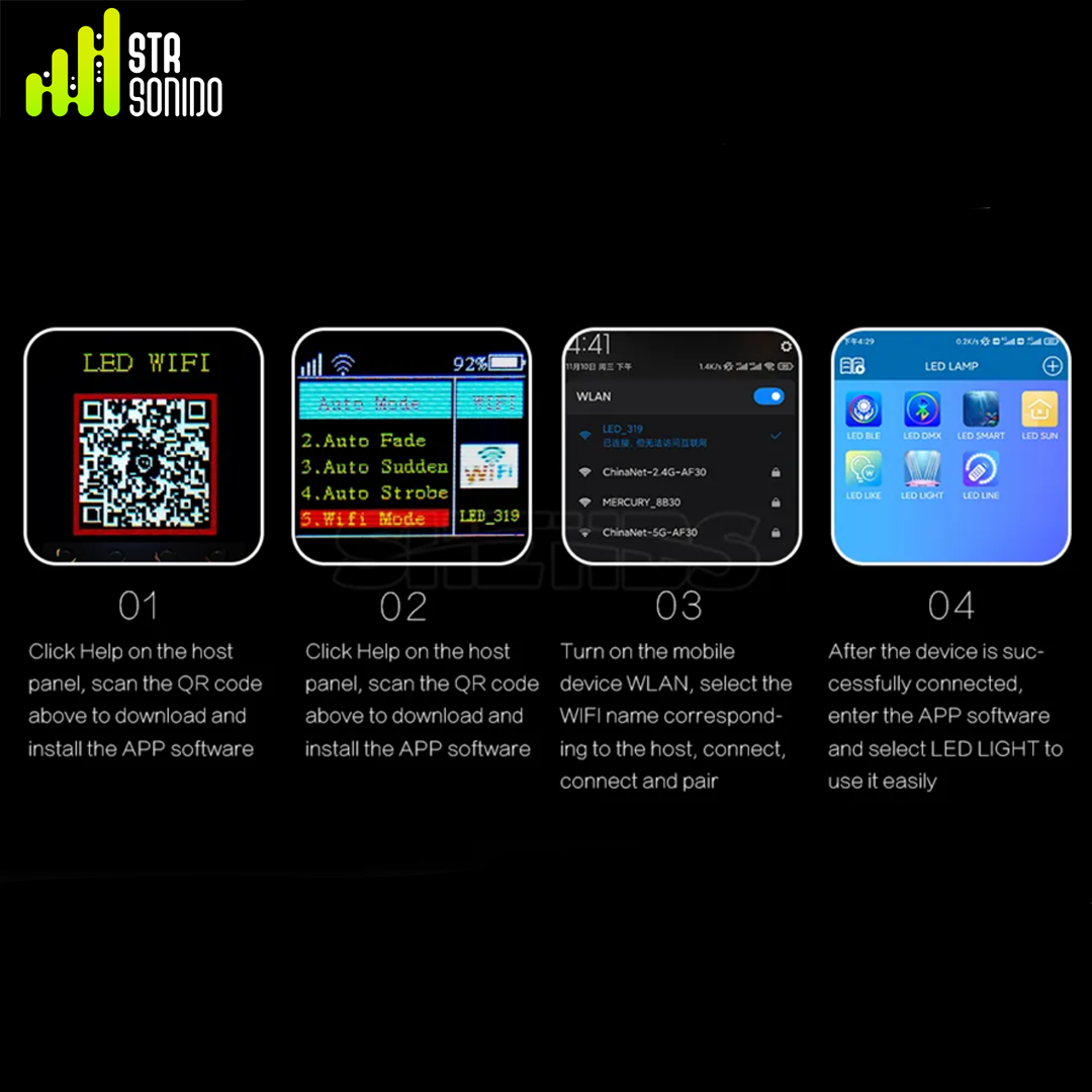 Shehds Par LED Bateria 5