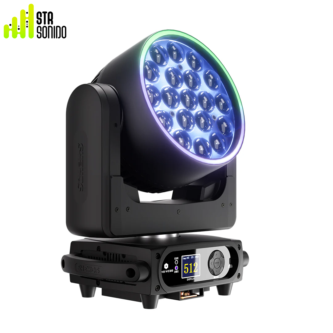Lavador de cabeça móvel Zoom 19x15w RGBW SHEHDS