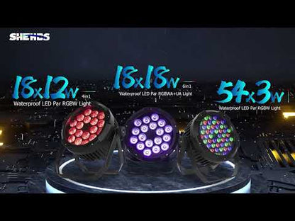 Shehds Par LED IP65 18x18w video